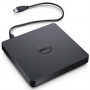 Dell - drive - DVD+/-RW - USB2.0 - väline - must - Chromebook 3110, 3110 2-in-1, OptiPlex 30XX, 7080, Precision 3260, 7670, Vostro 15 3510 jaoks (DW316)