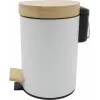 Zeller kosmeetiline pedaalprügikast 3,0 L bambus, valge (18908)