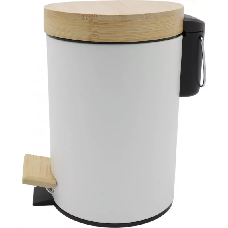 Zeller kosmeetiline pedaalprügikast 3,0 L bambus, valge (18908)