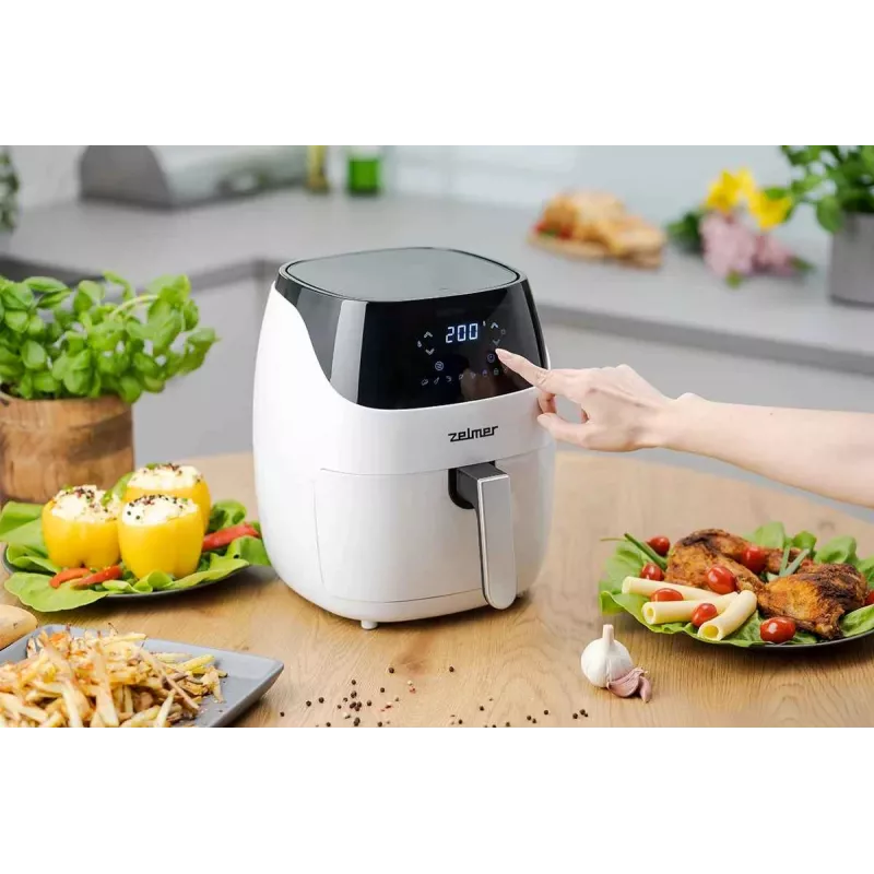 Zelmer ZAF5501W Õhufritüür, 5L, 1500W, Digitaalne puutepaneel, Valge