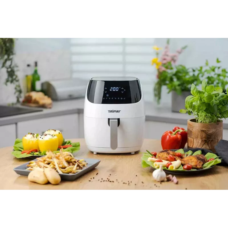 Zelmer ZAF5501W Õhufritüür, 5L, 1500W, Digitaalne puutepaneel, Valge