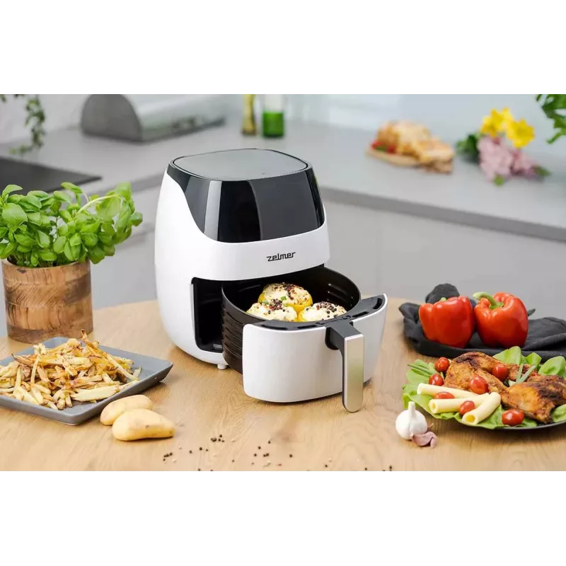 Zelmer ZAF5501W Õhufritüür, 5L, 1500W, Digitaalne puutepaneel, Valge