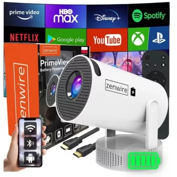 ZENWIRE K400 Mini Projektor Android WiFi Full HD Bluetooth akuga