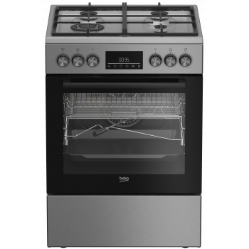 Beko FBMA61330GXDTN gaasipliit ühe 72 l elektriahjuga, 60 cm