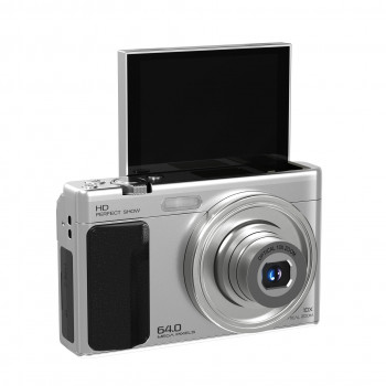 XREC C89 digikaamera, 4K/30 kaadrit/s, 10× optiline suum, 3,2-tolline pööratav LCD, hõbedane