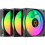 OCYPUS Gamma F12 Elite ARGB Reverse 3-Pack 120 mm korpuse ventilaator must