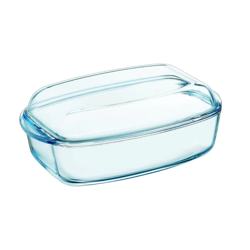 PYREX Essentials ristkülikukujuline klaasanum kaanega 6.5L 36x22x15cm