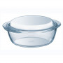 PYREX Essentials klaasist kasserool koos kaanega, 2,1 l, ümmargune, borosilikaatklaas, läbipaistev, Ø19 cm