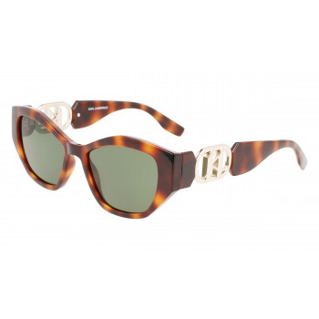 Karl Lagerfeld naiste KL6086SH-240 kandilised päikeseprillid, Havana raam, pruunid gradient-läätsed, 54mm