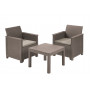 KETER aiamööbli komplekt Elodie rõdusett koos lauaga Classic beež