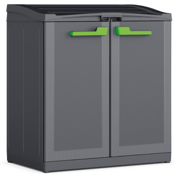 KETER Jäätmete sorteerimissüsteem Split Basic 110L Ringlussevõtusüsteem 68x39x85cm tumehall/must