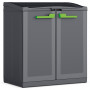 KETER Jäätmete sorteerimissüsteem Split Basic 110L Ringlussevõtusüsteem 68x39x85cm tumehall/must