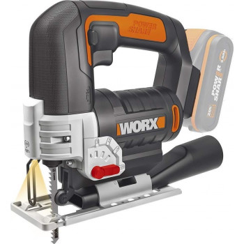 WORX WX543.9 20V akutoitel tikksaag 4 pendli seadega, tööriistavaba tera vahetus, LED-tuli, 80 mm puidu lõikamise võimsus