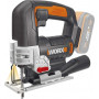 WORX WX543.9 20V akutoitel tikksaag 4 pendli seadega, tööriistavaba tera vahetus, LED-tuli, 80 mm puidu lõikamise võimsus