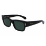 Ferragamo meeste SF2011S-001 ristkülikukujulised päikeseprillid, must raam, hallid läätsed, 53mm