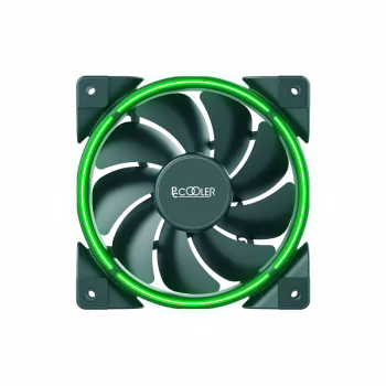 120 mm korpuse ventilaator PCCOOLER CORONA-roheline, 1000–1800 p/min, 120 mm