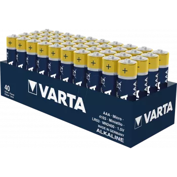 Ühekordne leelispatarei AAA Varta Longlife Power 1,5 V, 40 tk pakend
