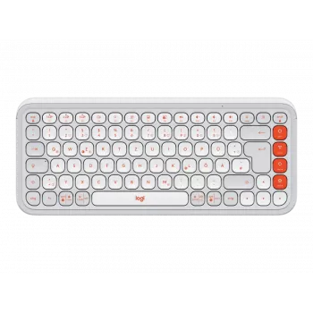 LOGITECH juhtmevaba klaviatuur - Pop Icon Keys - Off White & Orange Qwertz Saksa