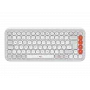 LOGITECH juhtmevaba klaviatuur - Pop Icon Keys - Off White & Orange Qwertz Saksa
