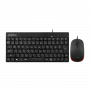 Perixx PERIDUO-212 DE, mini USB klaviatuuri ja hiire komplekt, must
