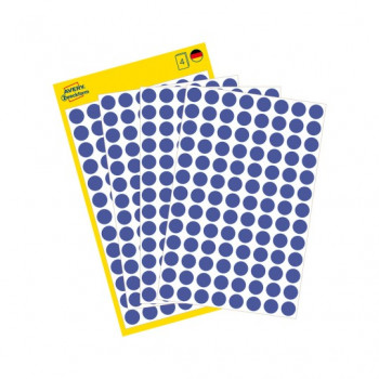 Avery Zweckform 3591 – eemaldatavad märgistuskleepsud, Ø 8 mm, sinised, 416 tk