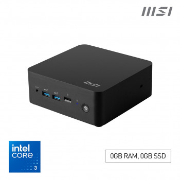 MSI Cubi NUC 1MG-014BEU barebone, Core 3 100U, Wi-Fi 6E, RAM-i/ketta/OS-ita