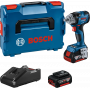 Bosch GDS 18V-330 HC löökmutrikeeraja komplekt 06019L5003, 2 × 5,0 Ah, GAL 18V-40, L-BOXX