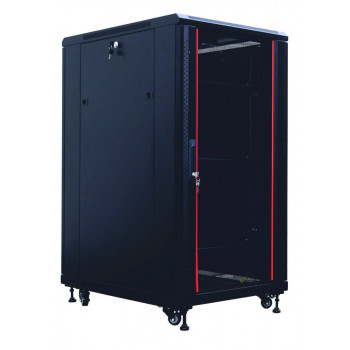 IT-BUDGET SRK 19-tollise võrgukapi komplekt, 27U, 600 × 800 mm, must, 99ITB19SRK2768GSM