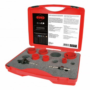 RUKO 106305 HSS bimetallist augusaagide komplekt elektrikule, 8 osa